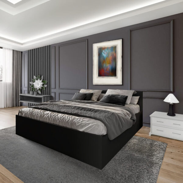 Łóżko Sypialniane Mia Czarne 180x200