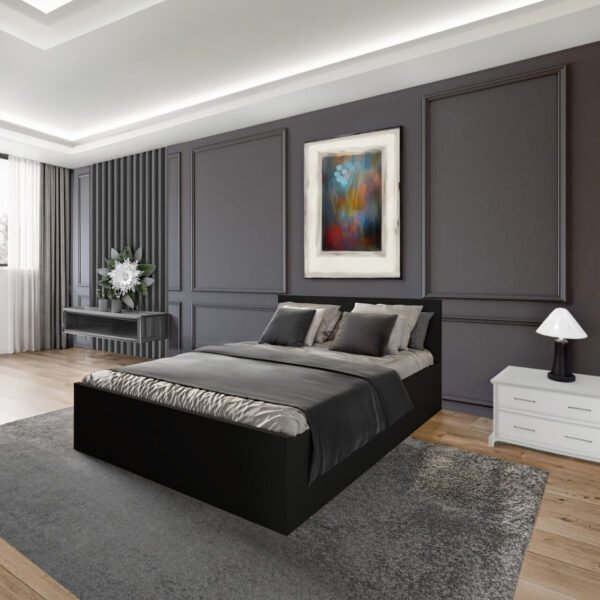 Łóżko Sypialniane Mia Czarne 140x200
