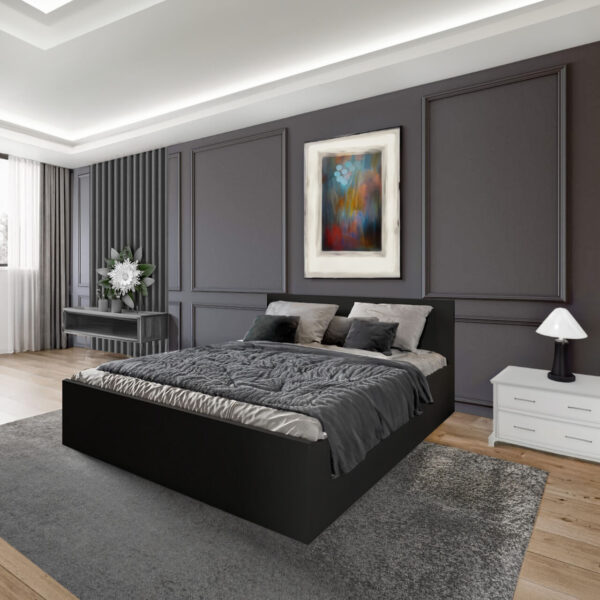 Łóżko Sypialniane Mia Czarne 160x200